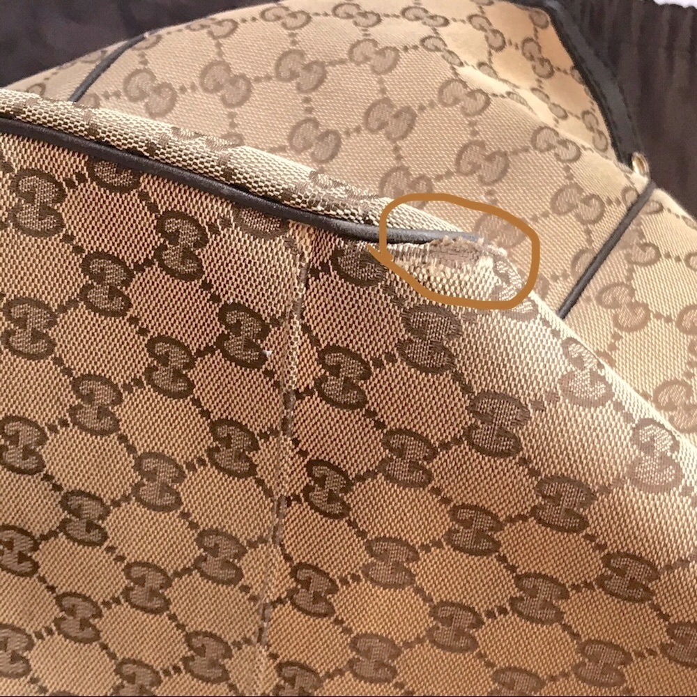 πGucci Sukey Monogram Leather Dark Brown Tote - Picture 8 of 15
